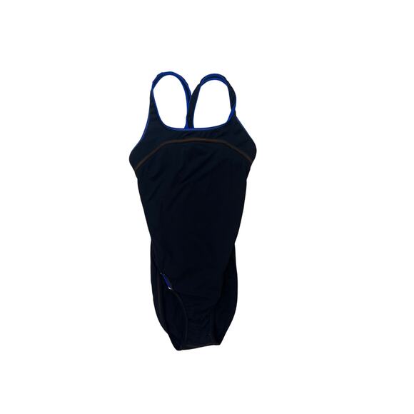 Speedo Womens‎ One Piece Swimsuit 6/32 Black Racerback Training Embroidered Logo - Picture 6 of 8